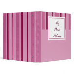Pink Stripes Avery Binder