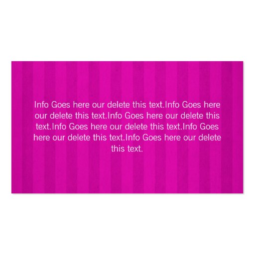 Pink Stripes  Background Business Cards (back side)