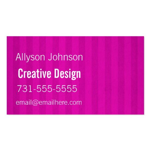Pink Stripes  Background Business Cards