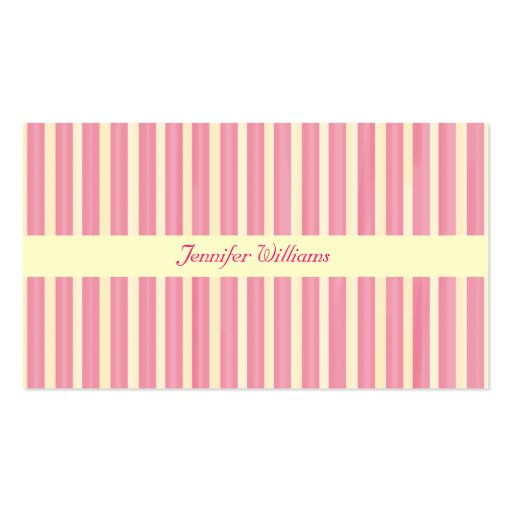 Pink Stripes Business Card