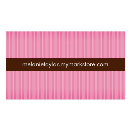 Pink Stripes Business Card (front side)