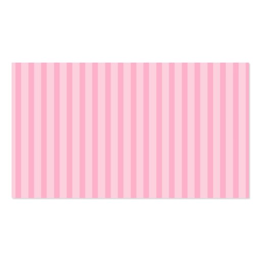 Pink Stripes Business Card Template (front side)