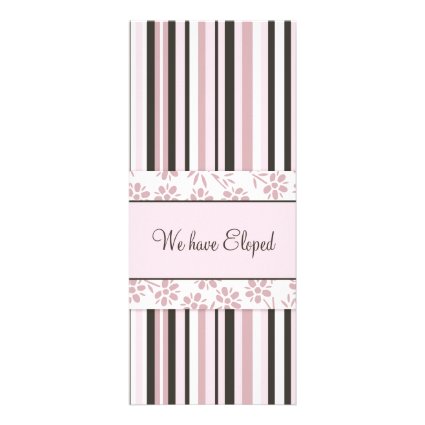 Pink Stripes Elopement Announcement Cards
