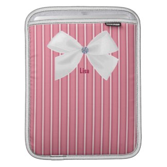 Pink Stripes iPad Sleeve