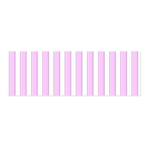 Pink Stripes on White Business Card Template (back side)
