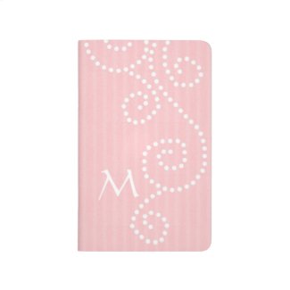 Pink Stripes Polka Dots Monogrammed