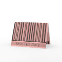 Pink Stripes Save The Date cards