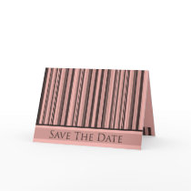 Pink Stripes Save The Date cards