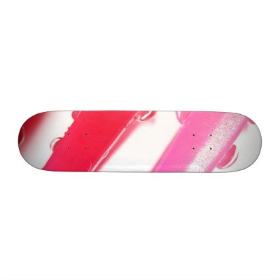 pink stripes custom skate board by 13severam