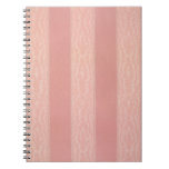 Pink stripped moire design wallpaper, 1895-1910 notebooks