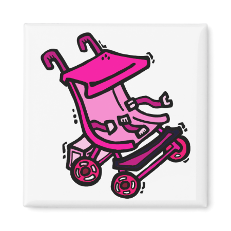 Pink Stroller Magnet Pink Stroller Magnet