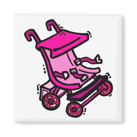 Pink Stroller Magnet