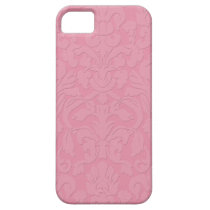 Pink Subtle Embossed Style Damask iPhone 5 Case casemate cases
