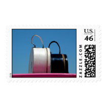 pink suitcase postage