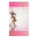 Pink summer girl business card