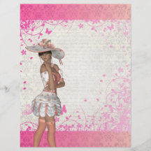 Pink summer girl full color flyer