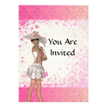 Pink summer girl personalized announcement