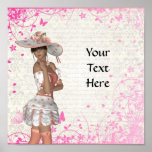 Pink summer girl print