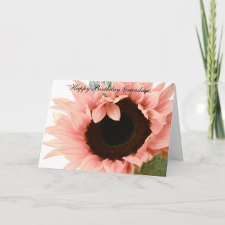 Pink Sunflower 3 card