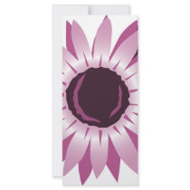 Pink Sunflower With Ladybugs rack cards