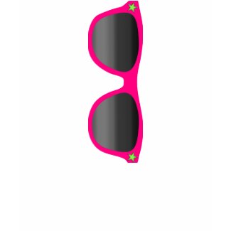 Pink Sunglasses Ladies T-shirt zazzle_shirt