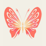 Pink Sunrise Butterfly Tshirts
