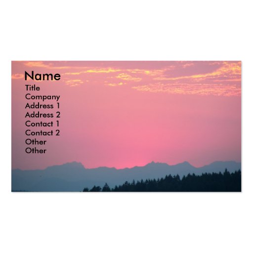 Pink Sunset Business Card