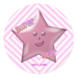 Pink Super Star Sticker
