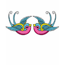 pink swallow tee t-shirts