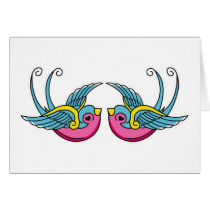 pink swallows cards