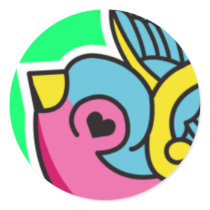 pink swallows sticker