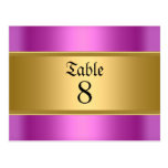 Pink Sweet 16 table Numbers Post Card