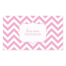 Pink Sweet Chevron Personalized Contact / Business Cards