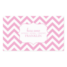 Pink Sweet Chevron Personalized Mommy Contact / Business Card