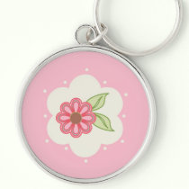 Pink Sweet Daisy Key Chain Large keychains
