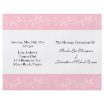 Pink Sweet Floral Wedding Programs Personalized Flyer