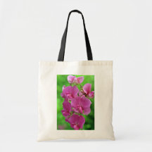 Pink Sweet Pea flowers Bag