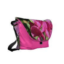 Pink Sweet Pea Messenger Bag