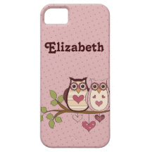 Pink Sweethoots Personalized iPhone 5 Case