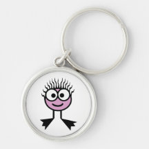 Pink Swim Character Key Ring Keychains