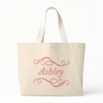 Pink Swirl Ashley Canvas Bags
