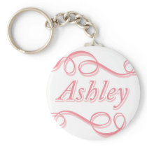 Pink Swirl Ashley Keychains