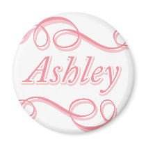 Pink Swirl Ashley Magnets