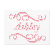 Pink Swirl Ashley Postcard