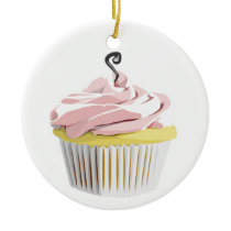 Pink swirl cupcake ornament ornaments
