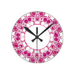 Pink Swirl Designed Customizable Clock