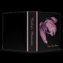 Pink Swirl Fractal Custom Binder binders