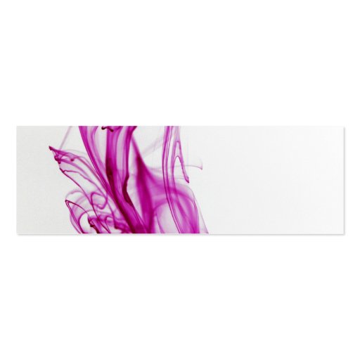 Pink Swirl Ink Drop Photography Business Cards (front side)