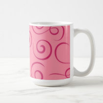 Pink Swirl Pattern Mugs