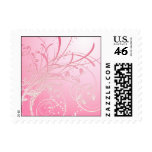 Pink Swirl Postage Stamps